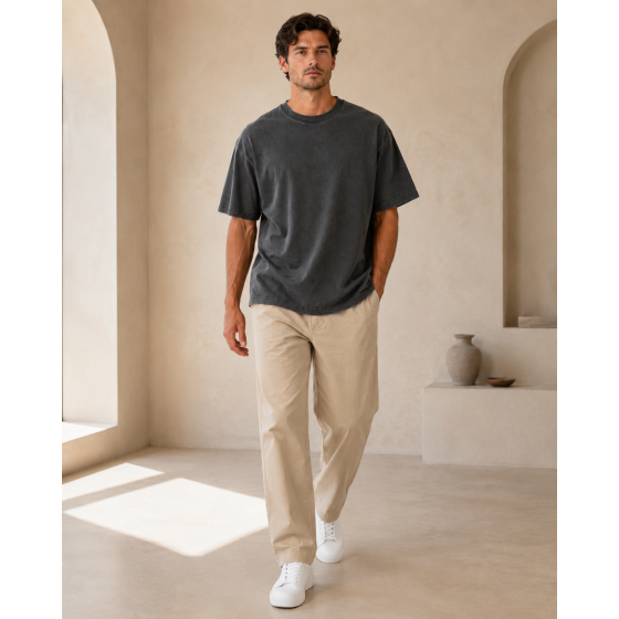 High sense men's summer fashion brand American vintage short sleeve T-shirt men